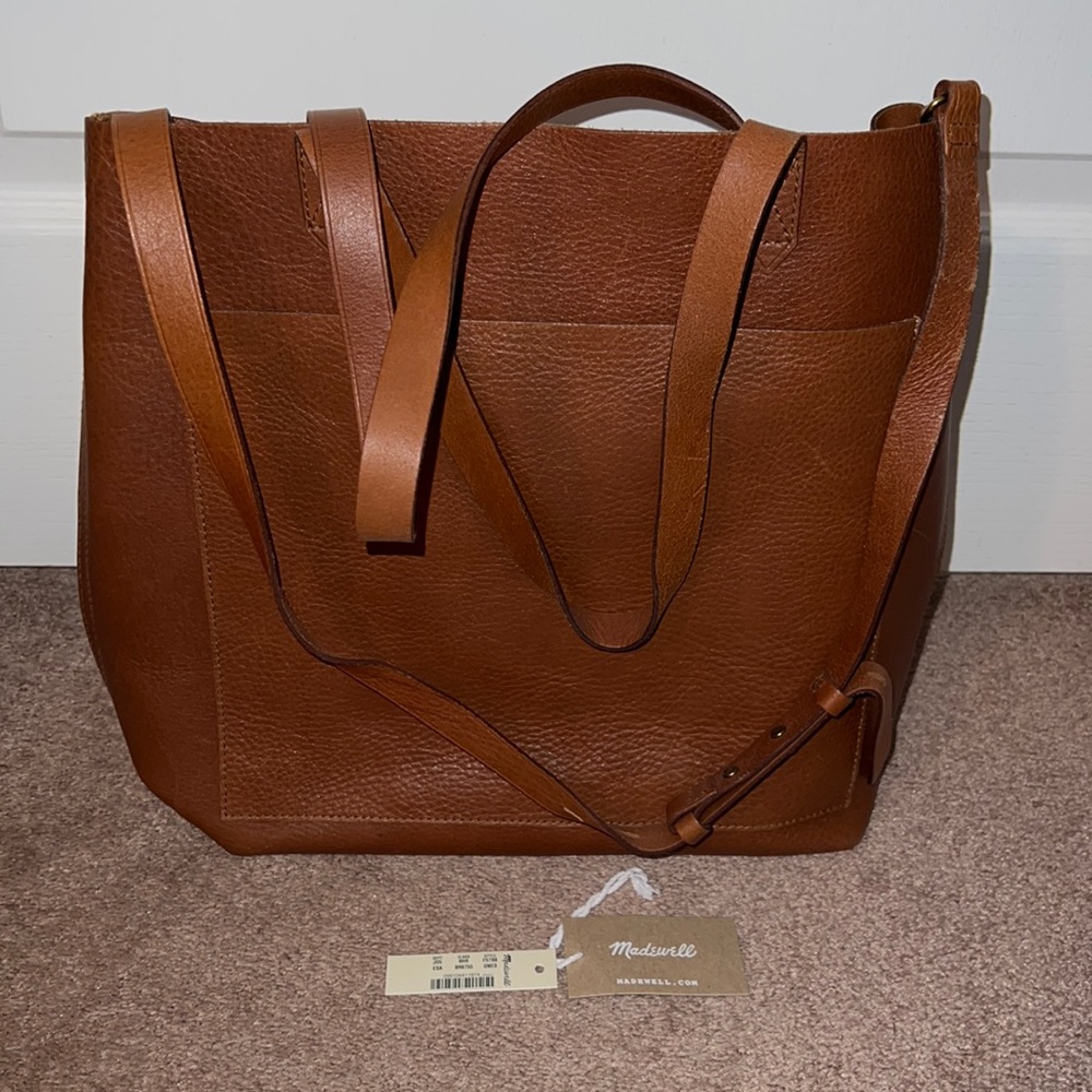Madewell Medium Transport Tote English Saddle